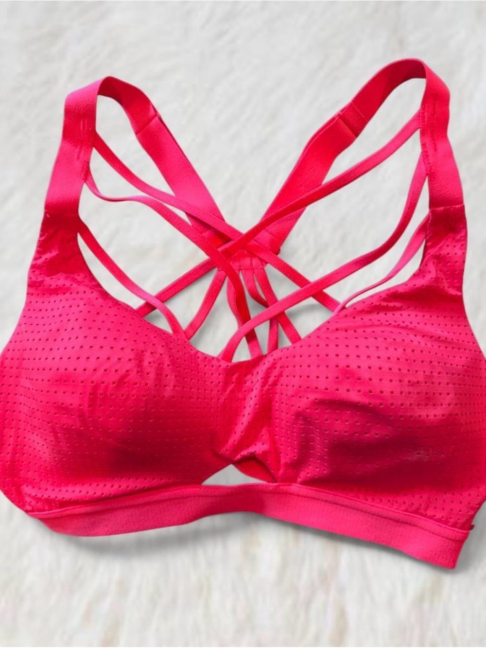 Strappy Sports Bra - Bright Red